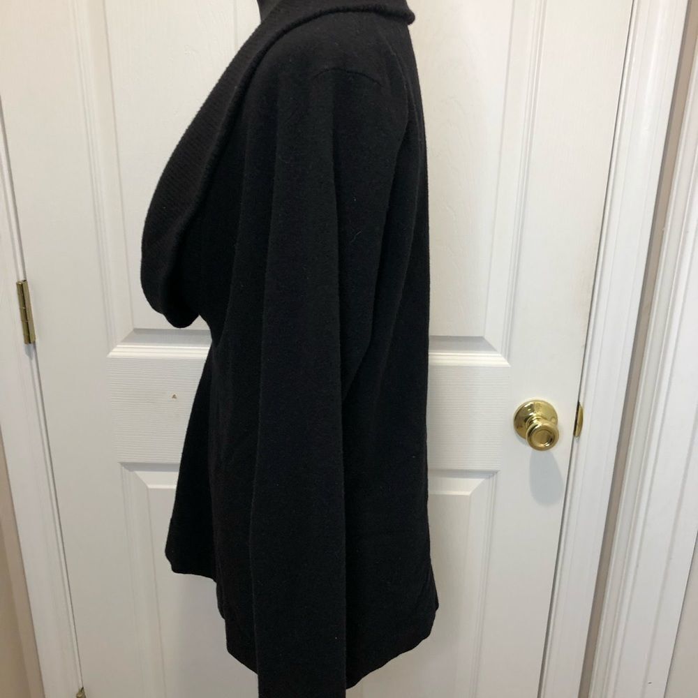 Ann Taylor Loft black open cowl neck sweater size large - Picture 8 of 12